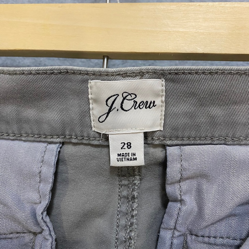 J CREW Womens 28 Chino Pants Gray Khaki Straight Casual Essential Stretch Cotton - Picture 4 of 8